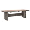 vidaXL polyrattan &eacute;s t&ouml;m&ouml;r ak&aacute;cfa kerti asztal 240 x 90 x 74 cm