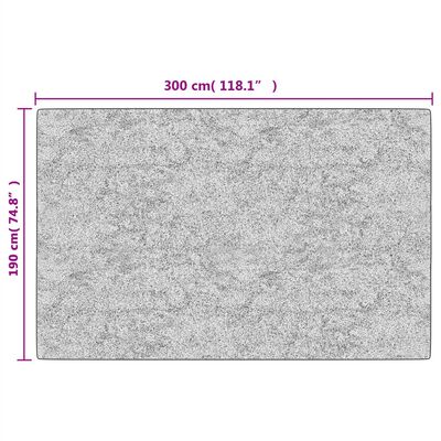 vidaXL szürke csúszásmentes mosható szőnyeg 190 x 300 cm