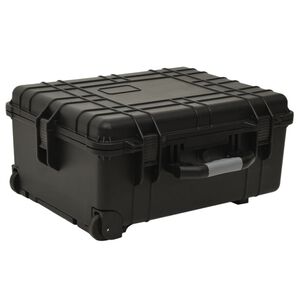 vidaXL fekete PP kerekes rep&uuml;lős tok 58 x 45 x 27 cm