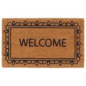 vidaXL természetes színű rojtos kókuszrost lábtörlő 45 x 75 cm