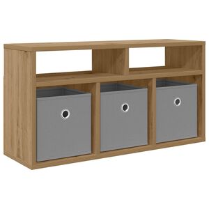 vidaXL Alacsony szekr&eacute;ny fi&oacute;kkal Artisan t&ouml;lgy 72 x 22,5 x 38 cm