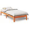 vidaXL viaszbarna t&ouml;m&ouml;r fenyő &aacute;gykeret matrac n&eacute;lk&uuml;l 80x200 cm