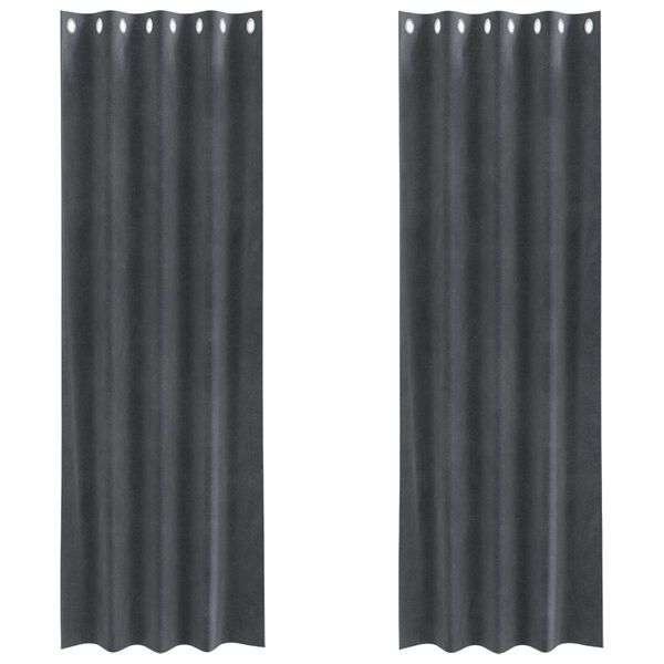 vidaXL S&ouml;t&eacute;t&iacute;tő f&uuml;gg&ouml;ny&ouml;k 2 pcs Vil&aacute;gossz&uuml;rke 140 x 225 cm B&aacute;rsony