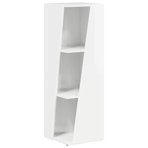 vidaXL Oldals&oacute; polc 33 x 32 x 100,5 cm Szerelt Fa Magas F&eacute;nyű Feh&eacute;r