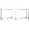 vidaXL 2 db ez&uuml;stsz&iacute;nű 2 szintes ac&eacute;l gumiabroncstart&oacute; 110x40x110 cm