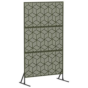 vidaXL Mag&aacute;nszf&eacute;ra K&eacute;pernyő 100 x 50 x 180 cm Ac&eacute;l Olajz&ouml;ld