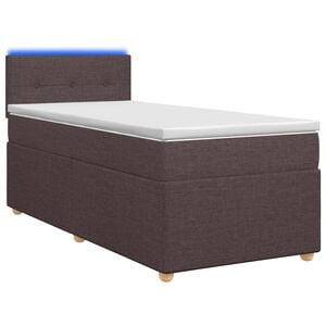 vidaXL Boxspring &aacute;gy matraccal S&ouml;t&eacute;t Barna 80 x 200 cm Sz&ouml;vet