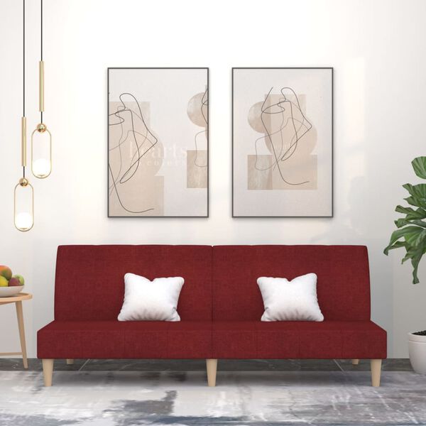 vidaXL k&eacute;tszem&eacute;lyes bord&oacute; sz&ouml;vet kanap&eacute;&aacute;gy