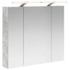 vidaXL F&uuml;rdőszobai t&uuml;k&ouml;rszekr&eacute;ny Beton Sz&uuml;rke 80 x 14.5 x 70 cm