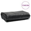 vidaXL fekete ponyva 1,5 x 2,5 m 650 g/m&sup2;