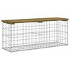vidaXL impregnált fenyőfa gabion kerti pad 103 x 31,5 x 42 cm