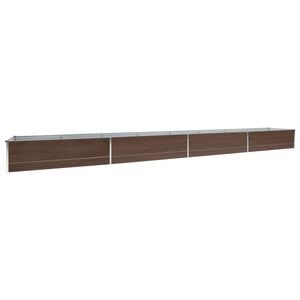 vidaXL barna horganyzott ac&eacute;l kerti magas&aacute;gy&aacute;s 600 x 80 x 45 cm