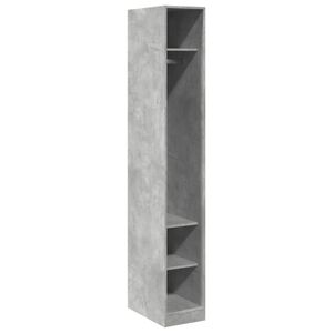vidaXL betonsz&uuml;rke szerelt fa ruh&aacute;sszekr&eacute;ny 30 x 50 x 200 cm
