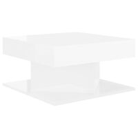 vidaXL magasfényű fehér forgácslap dohányzóasztal 57 x 57 x 30 cm
