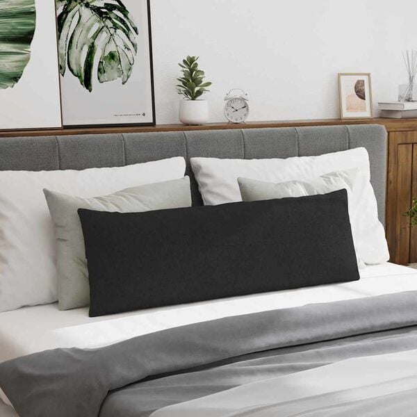 vidaXL Kanapé párnák 2 pcs Fekete 120 x 40 cm szövet