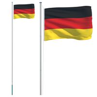 vidaXL alumínium német zászló és rúd 6,23 m