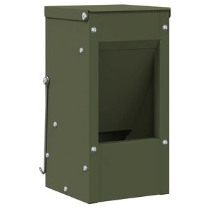 vidaXL Ny&uacute;l Etető Olajz&ouml;ld 12,5 x 12,5 x 25 cm 1,5 kg