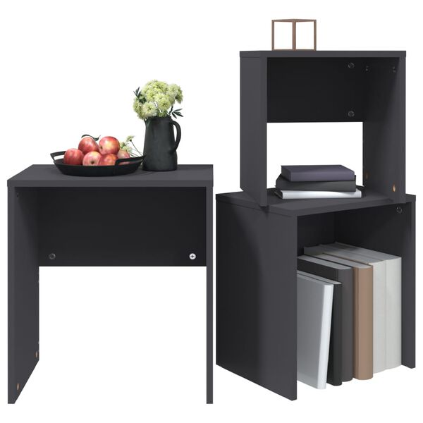 vidaXL 3 db sz&uuml;rke szerelt fa rak&aacute;solhat&oacute; doh&aacute;nyz&oacute;asztal