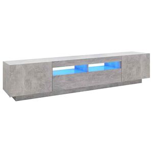 vidaXL betonsz&uuml;rke TV-szekr&eacute;ny LED-l&aacute;mp&aacute;kkal 200 x 35 x 40 cm