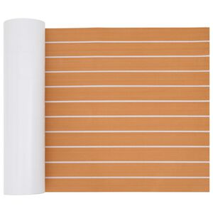 vidaXL Cs&oacute;nak Szőnyeg Cs&iacute;kos Barna &eacute;s feh&eacute;r 240 x 60 cm EVA