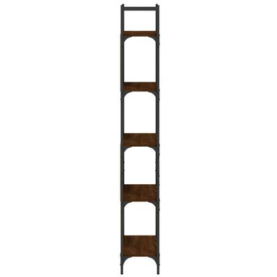 vidaXL 5-szintes barna tölgy szerelt fa könyvespolc 60,5x24x166,5 cm