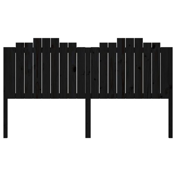 vidaXL fekete t&ouml;m&ouml;r fenyőfa &aacute;gyfejt&aacute;mla 186x4x110 cm