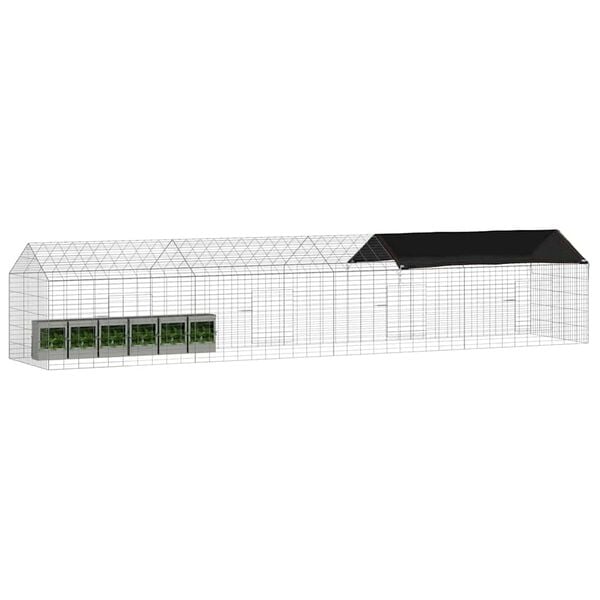 vidaXL Ny&uacute;l Ketrec Ez&uuml;st 400 x 78 x 78 cm Horganyzott ac&eacute;l