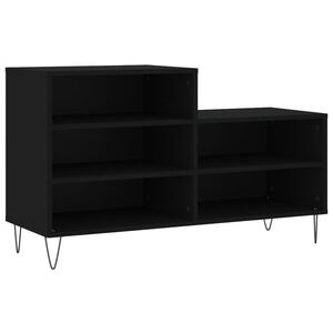 vidaXL fekete szerelt fa cipősszekr&eacute;ny 102x36x60 cm