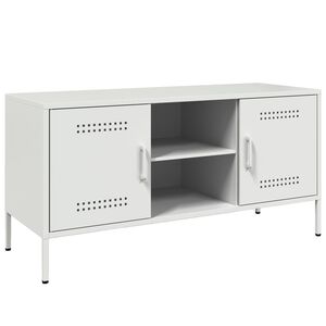vidaXL feh&eacute;r ac&eacute;l TV-szekr&eacute;ny 100,5 x 39 x 50,5 cm