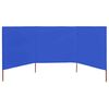 vidaXL azúrkék szövet 3-paneles szélfogó 400 x 120 cm