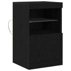vidaXL LED t&aacute;lal&oacute; Fekete t&ouml;lgy 41 x 37 x 67 cm Szerelt Fa