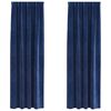 vidaXL S&ouml;t&eacute;t&iacute;tő f&uuml;gg&ouml;ny&ouml;k 2 pcs S&ouml;t&eacute;t k&eacute;k 140 x 260 cm B&aacute;rsony