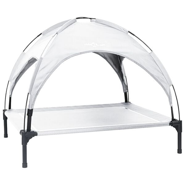 vidaXL Kutyafekhely Ez&uuml;st Sz&uuml;rke 104 x 86 x 84,5 cm Ac&eacute;l