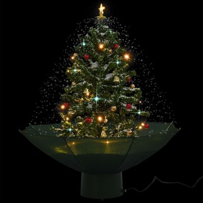 vidaXL zöld havazó karácsonyfa ernyő alakú talppal 75 cm