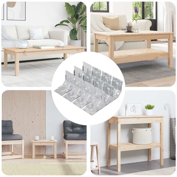 vidaXL Konzol 12 pcs Horganyzott 106 x 55 x 1,5mm Ac&eacute;l