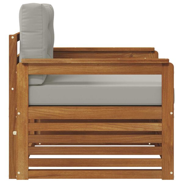 vidaXL K&uuml;lt&eacute;ri kanap&eacute; szett T&ouml;m&ouml;r ak&aacute;cfa &eacute;s poli&eacute;szter Term&eacute;szetes