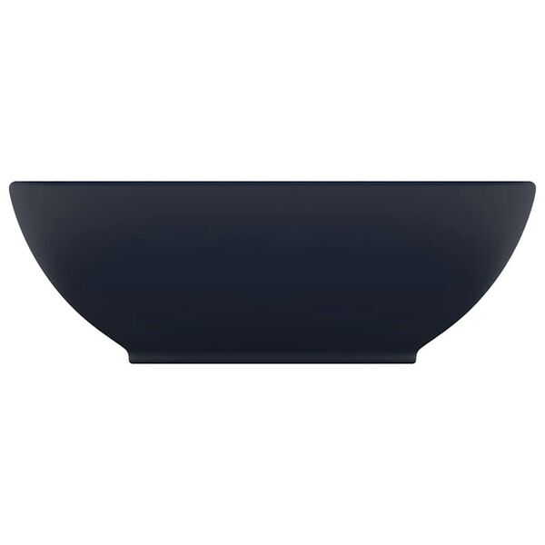 vidaXL ov&aacute;lis matt s&ouml;t&eacute;tk&eacute;k ker&aacute;mia luxus mosd&oacute;kagyl&oacute; 40 x 33 cm