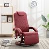 vidaXL bordó műbőr dönthető masszírozó TV-fotel