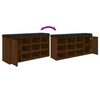 vidaXL barna t&ouml;lgy sz&iacute;nű szerelt fa cipőt&aacute;rol&oacute; pad 102 x 32 x 50 cm