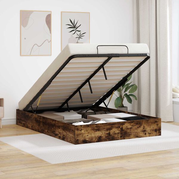 vidaXL Ottom&aacute;n &Aacute;gykeret F&uuml;st&ouml;lt T&ouml;lgy 193 x 120 x 25 cm M&eacute;rn&ouml;ki fa