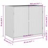 vidaXL fekete polyrattan kerti tárolószekrény 83 x 45 x 76 cm