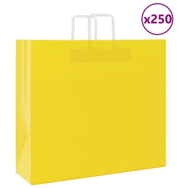 vidaXL 250 db s&aacute;rga pap&iacute;rzacsk&oacute;k foganty&uacute;kkal 54x15x49 cm