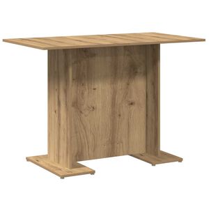 vidaXL k&eacute;zműves t&ouml;lgy sz&iacute;nű szerelt fa &eacute;tkezőasztal 110 x 60 x 75 cm