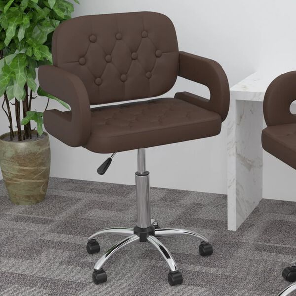 vidaXL barna forg&oacute; műbőr &eacute;tkezősz&eacute;k