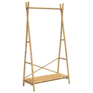 vidaXL bambusz ruha&aacute;llv&aacute;ny polccal 102 x 50 x 190 cm