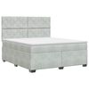 vidaXL Boxspring &aacute;gy matraccal Vil&aacute;gossz&uuml;rke 180 x 200 cm B&aacute;rsony