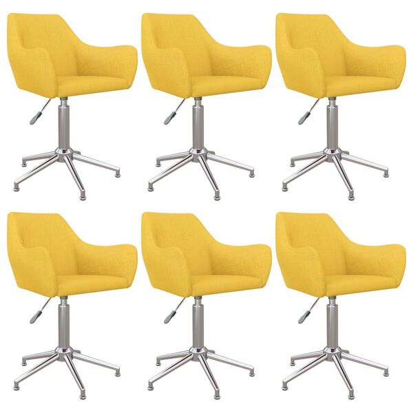 vidaXL 6 db s&aacute;rga sz&ouml;vet forg&oacute; &eacute;tkezősz&eacute;k