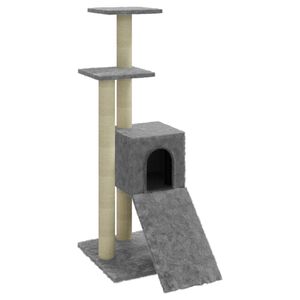 vidaXL vil&aacute;gossz&uuml;rke macskab&uacute;tor sziz&aacute;l kapar&oacute;f&aacute;kkal 92 cm