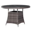 vidaXL sz&uuml;rke polyrattan kerti asztal &Oslash;110x74 cm