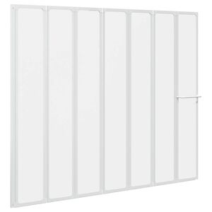vidaXL Zuhanyz&oacute; k&aacute;dparav&aacute;n 140 x 168 cm 7 panelek behajthat&oacute; t&ouml;r&uuml;lk&ouml;zőtart&oacute;